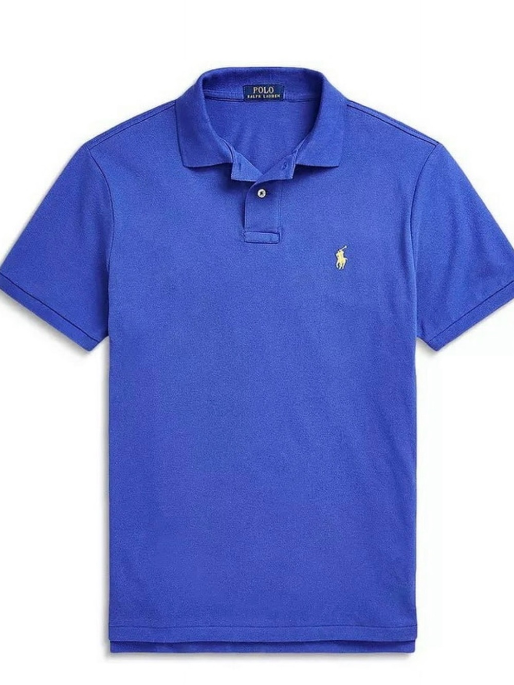 Polo by Ralph Lauren Royal Blue Short-Sleeve Polo with Yellow Pony Small